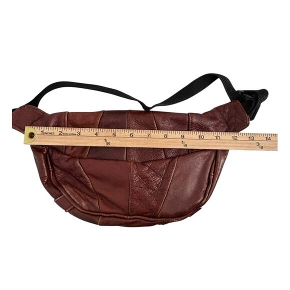 Vintage Leather Waist Pack Sling Brown Woodstock Travel Boho Hippie - Picture 7 of 16